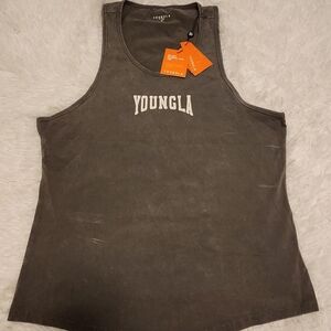NWT YoungLA grey tank top size XL #loungewear #summer #gym #athleticwear